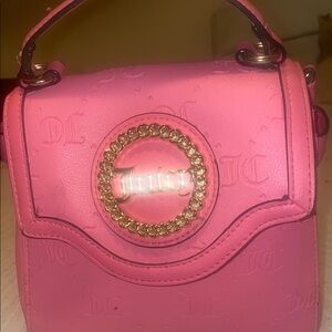 Juicy Couture Pink Mini Bag with Gold Medallion